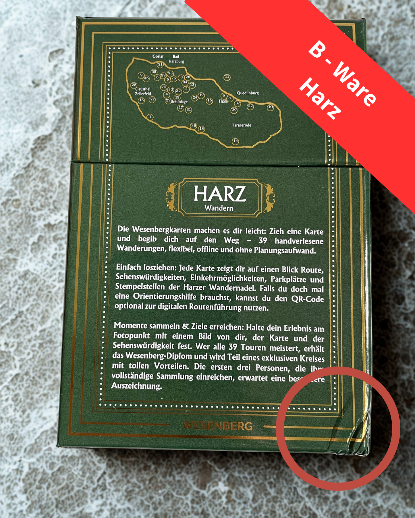 Wesenbergkarten - Wandern im Harz B-WARE