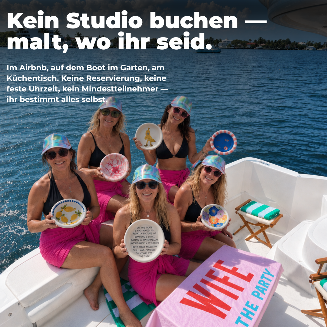 Keramik-Set zum Bemalen – JGA & Bachelorette Party