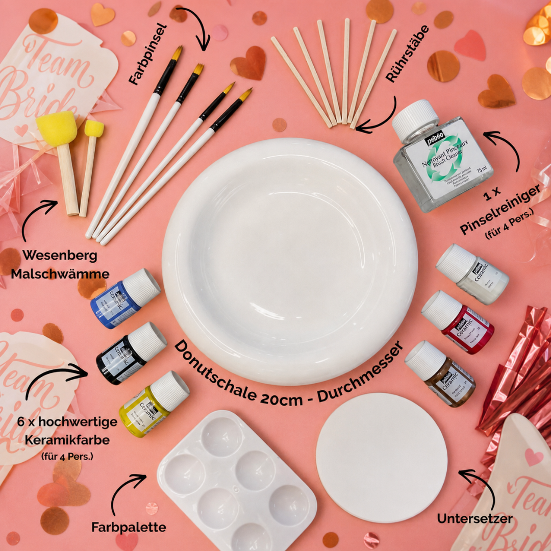 Keramik-Set zum Bemalen – JGA & Bachelorette Party