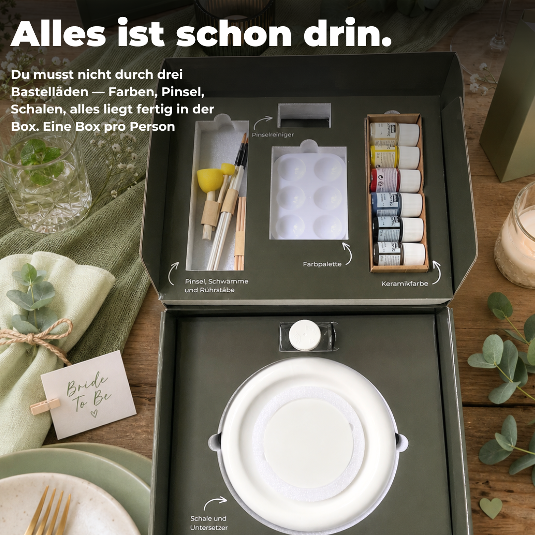 Keramik-Set zum Bemalen – JGA & Bachelorette Party