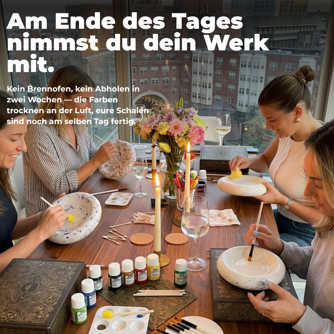Keramik-Set zum Bemalen – JGA & Bachelorette Party