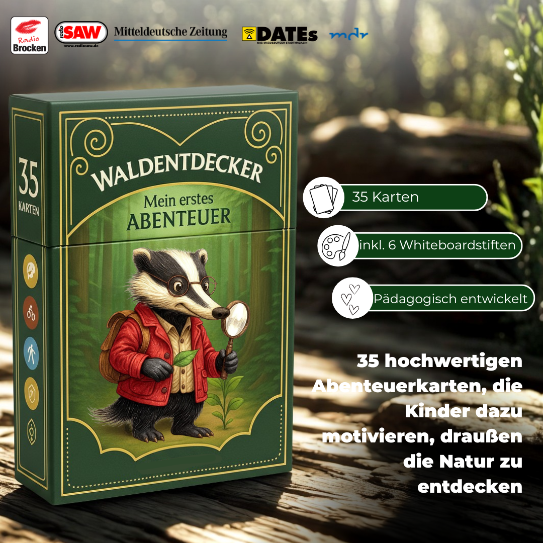 Entdeckerkarten für Kinder - Natur entdecken mit Dieter dem Dachs