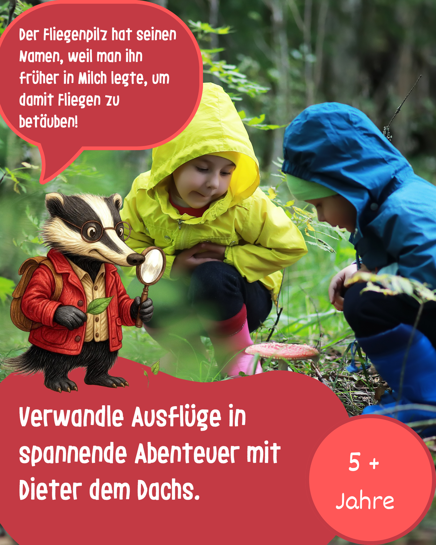 Entdeckerkarten für Kinder - Natur entdecken mit Dieter dem Dachs