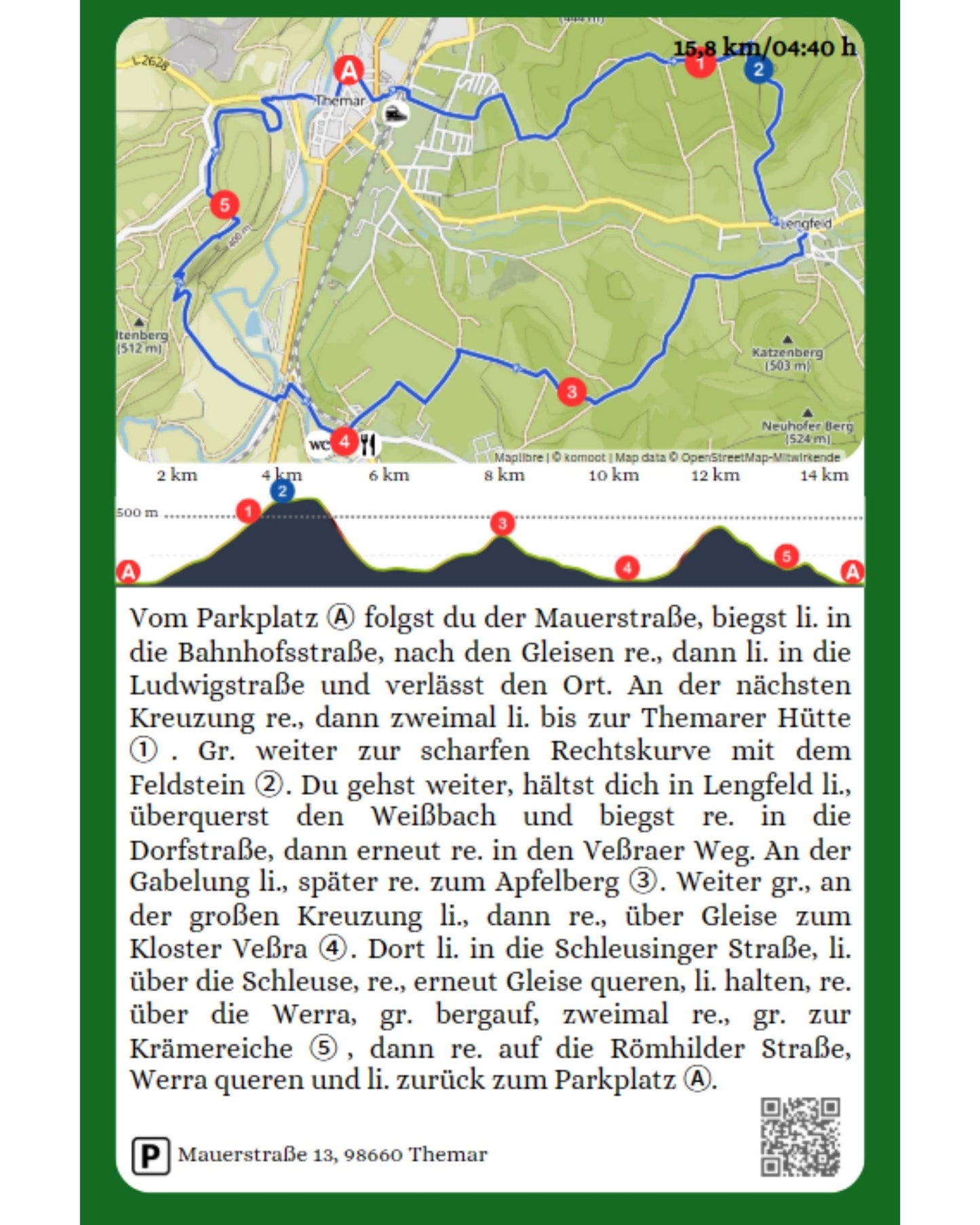 Wesenbergkarten - Wandern im Thüringer Wald